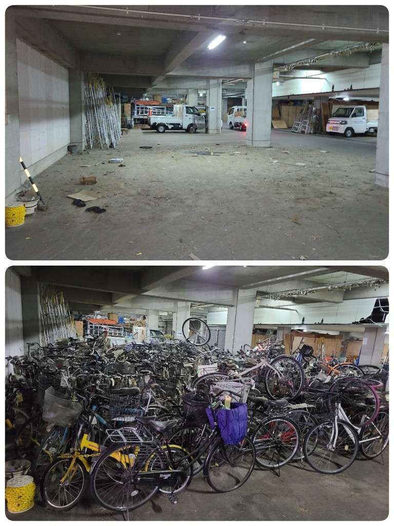 奈良で放置自転車でお困りなら㈱川本商店にお任せください。行政指定業者なので安心です。